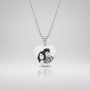 Custom Heart Photo Pendant – Stainless-Steel Engraved Necklace Gift — gift-ready presentation suitable for special occasions