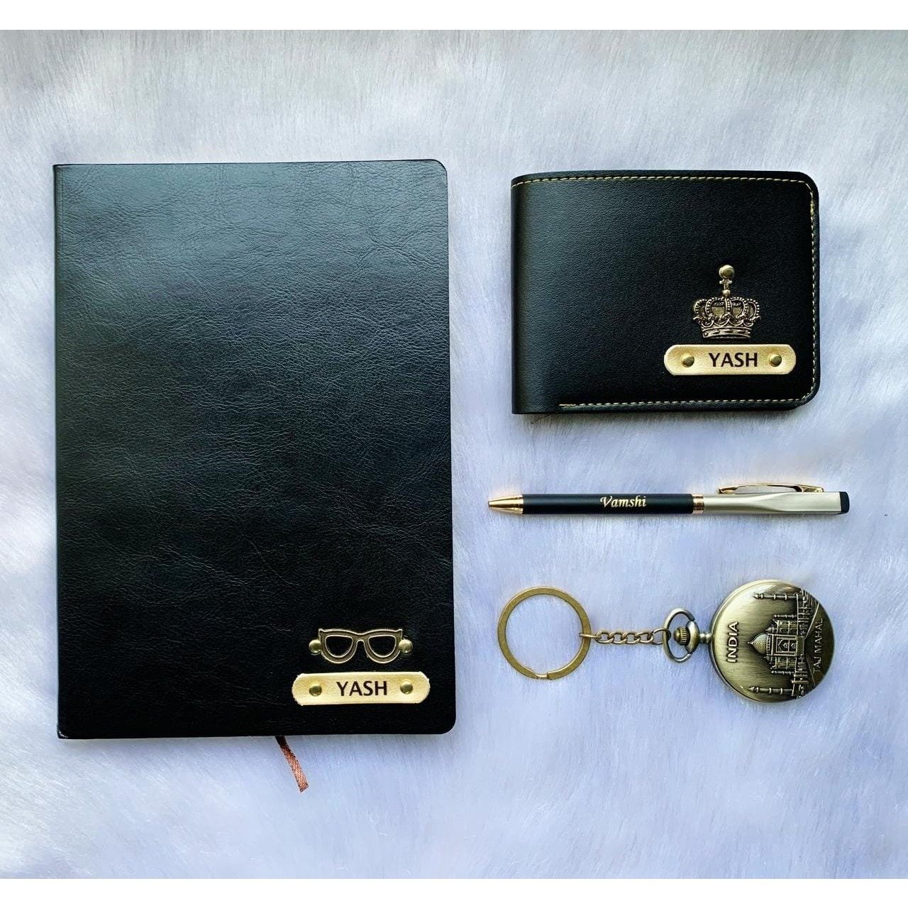 Diary + Pen + Antique Watch + Men's Wall