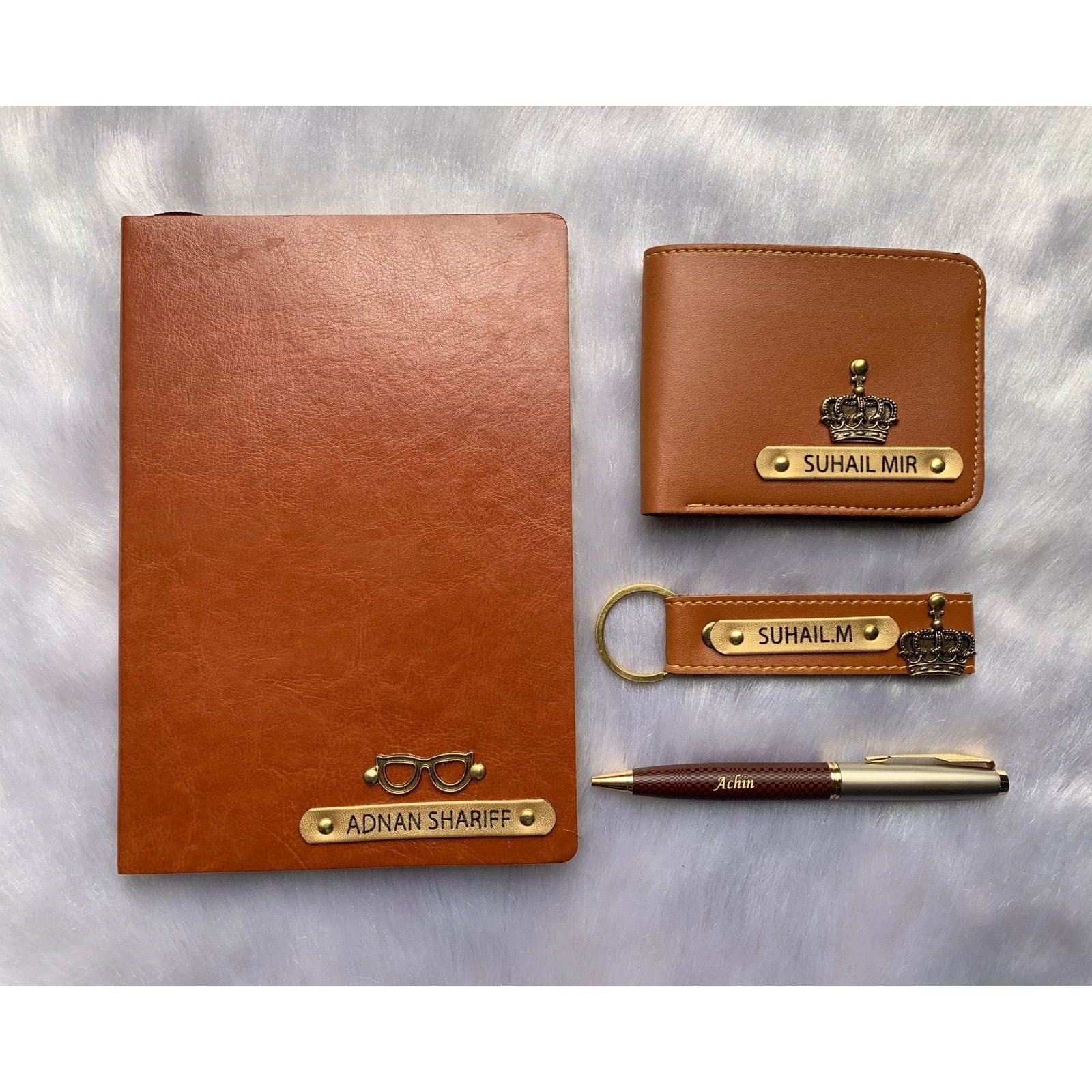 Diary + Pen + Men's Wallet + Leather Key