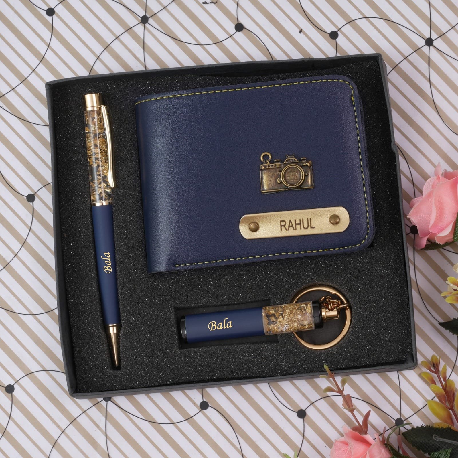 Gift combo for boyfriend with wallet, pen and keychain