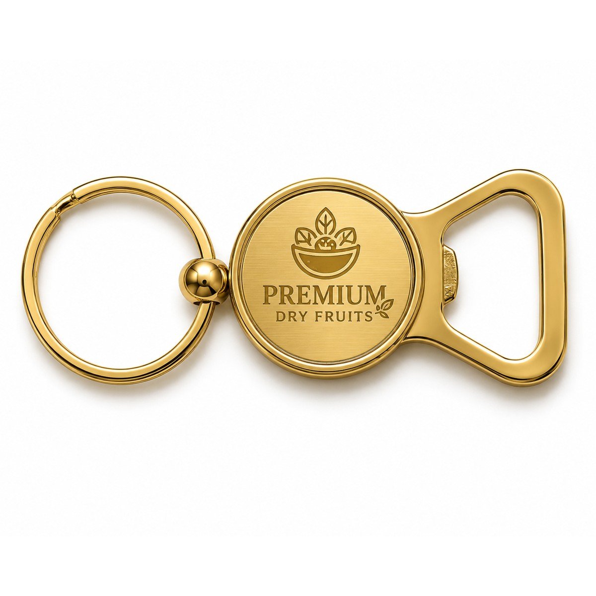 Personalised Gold Bottle-Opener Logo Keychain for corporate bulk gifting