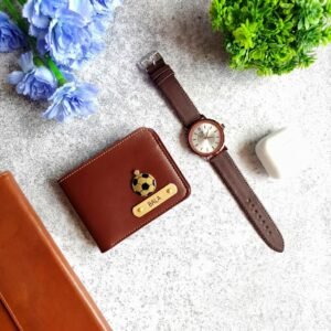 Men's Faux Leather Wallet + Watch Gift Combo – Birthday & Anniversary Gift for Husband Boyfriend Dad — gift-ready presentation suitable for special occasions