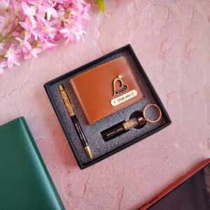 Men's Wallet Pen & Keychain Gift Combo – Birthday & Anniversary Gift for Husband Boyfriend Dad Brother — gift-ready presentation suitable for special occasions