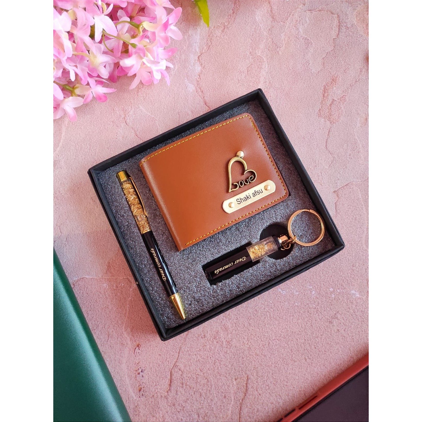 Men's Wallet Pen & Keychain Gift Com