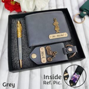 Personalised Nexon wallet gold flake pen and keychain combo
