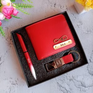 Personalised Nexon wallet pen and hook metal keychain combo