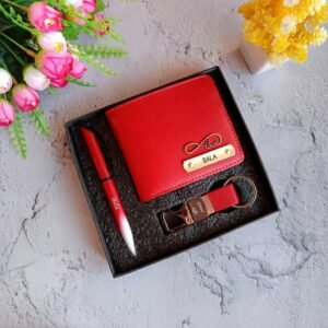 Nexon Wallet + Pen + Hook Metal Keychain – 3-in-1 Men's Gift Combo — gift-ready presentation suitable for special occasions