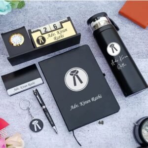 Personalised Advocate Professional Combo – Diary, Pen, Bottle & Keychain | Gift for Lawyers Advocates