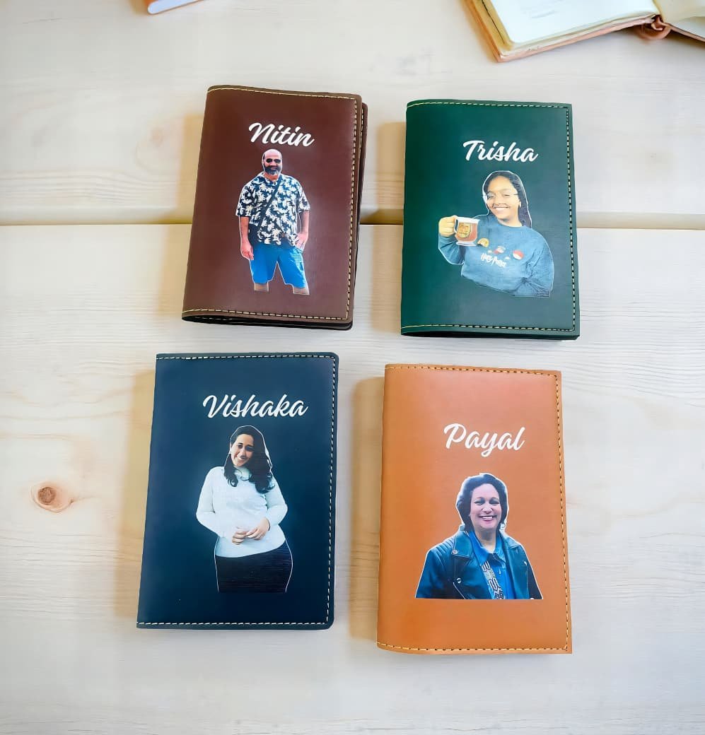 personalised artistic photo passport holder name personalised gift combo