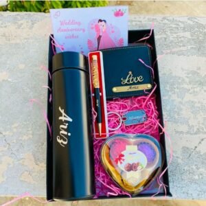 personalised card holder pen chocolate gift box her personalised gift combo