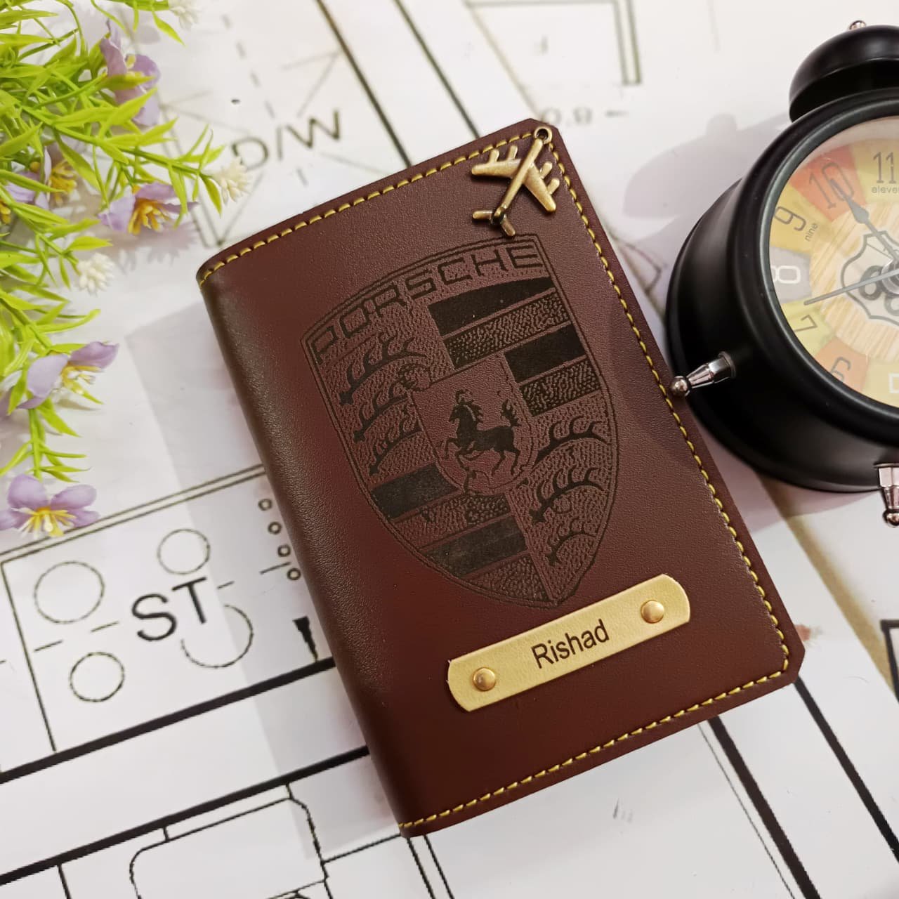 personalised caricature sketch passport holder name personalised gift combo