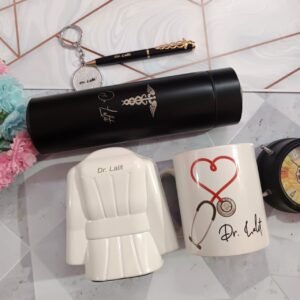 personalised doctor caduceus bottle coat mugs pen combo personalised gift combo