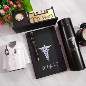 personalised doctor caduceus diary bottle pen stand coat mug combo personalised gift combo