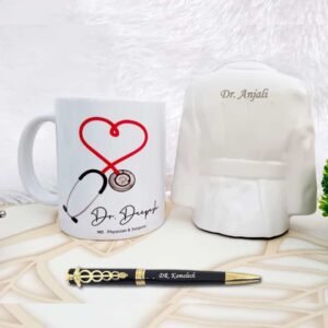 personalised doctor pen stand coat mug doctor pen combo personalised gift combo