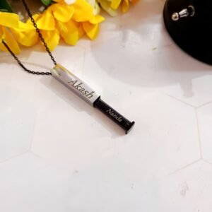 personalised dual bar pendant necklace name personalised gift combo