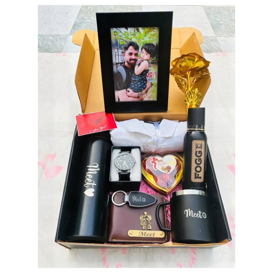 Personalised Men's Photo Frame, Bottle,
