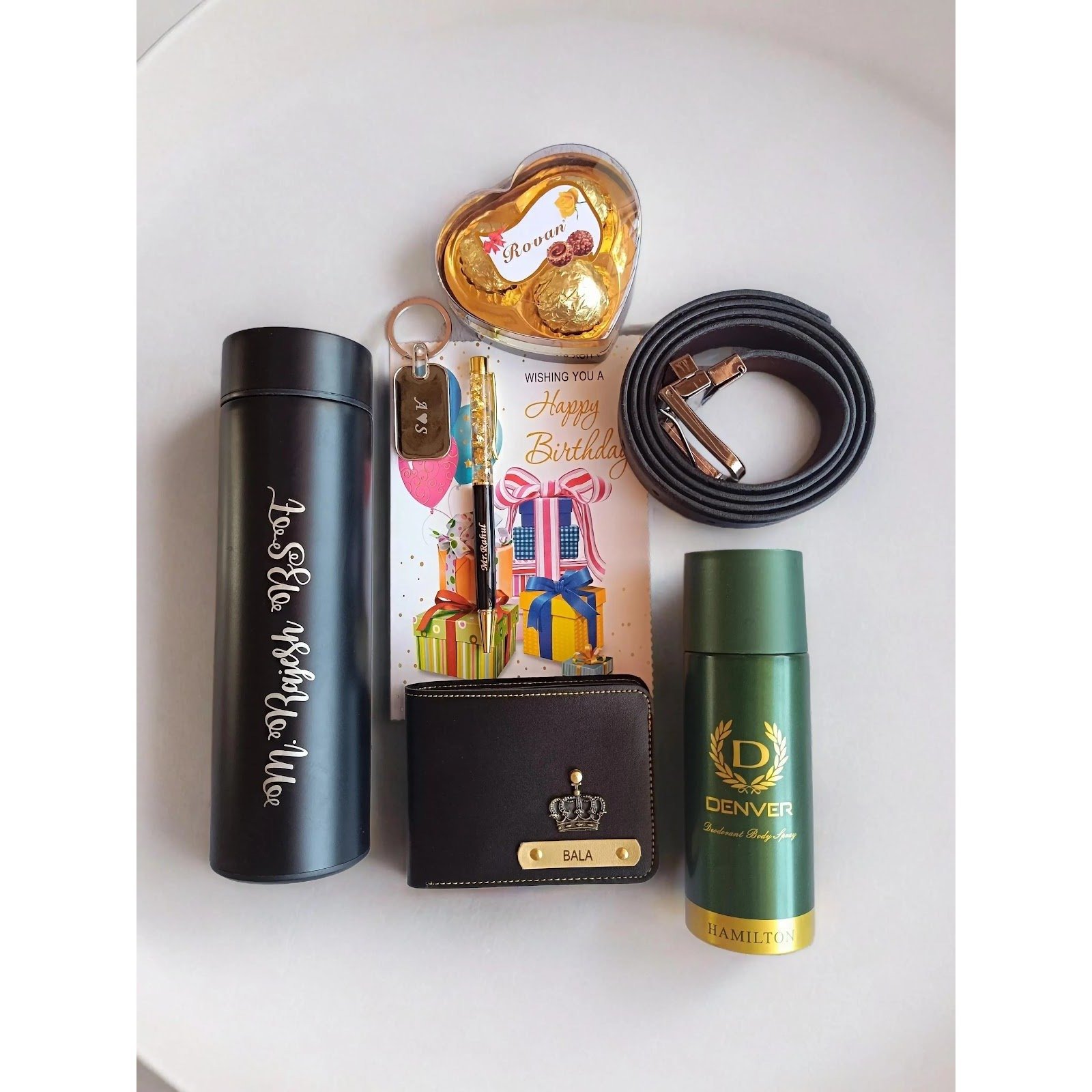 Personalised Men's Wallet, Bottle &