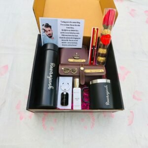 Personalised Men's Wallet, Bottle, Perfume & Pen Gift Hamper — gift-ready presentation suitable for special occasions