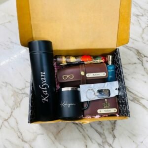 Personalised Men's Wallet, Temperature Bottle & Watch Gift Hamper — gift-ready presentation suitable for special occasions