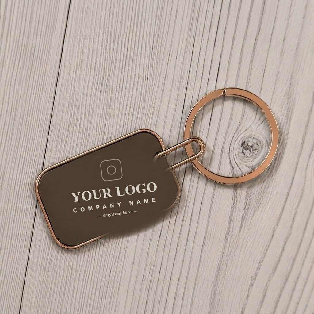 Personalised Metal Dog-Tag Keychain — Double-Sided Engraving — close-up detail view showing personalisation and craftsmanship
