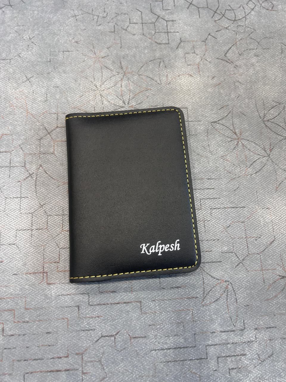 personalised minimal leather wallet name custom gift personalised gift combo