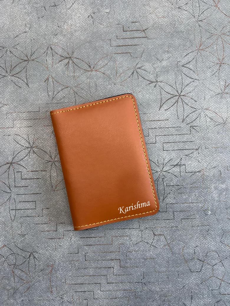 personalised minimal leather wallet name custom gift personalised gift combo