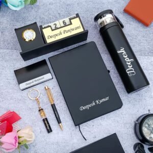 personalised professional diary pen bottle keychain watch combo personalised gift combo