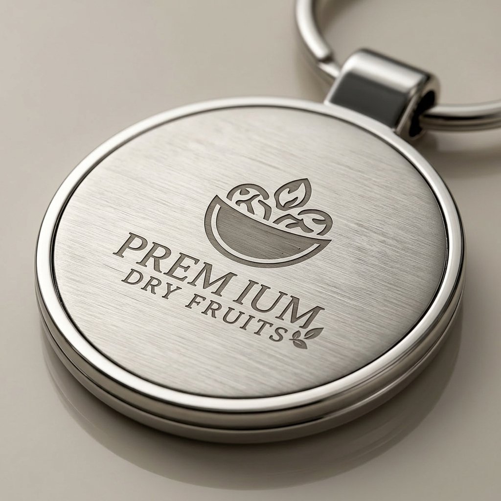 Personalised Round Metal Logo Keychain — Corporate Bulk Gift — close-up detail view showing personalisation and craftsmanship