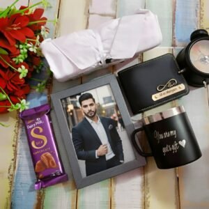 personalised shirt photo mug wallet chocolate frame hamper combo personalised gift combo
