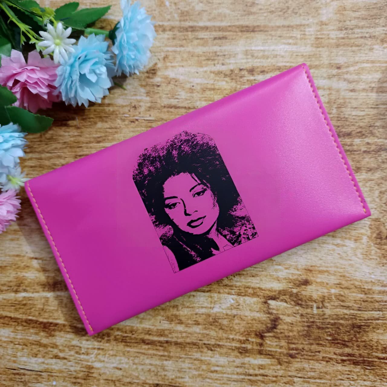 personalised sketch photo ladies clutch name personalised gift combo