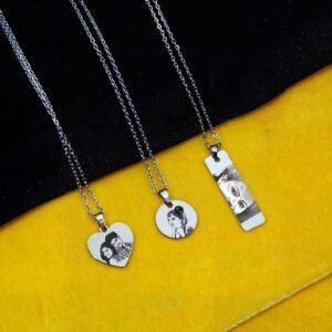 personalised sketch printed bar pendant necklace personalised gift combo