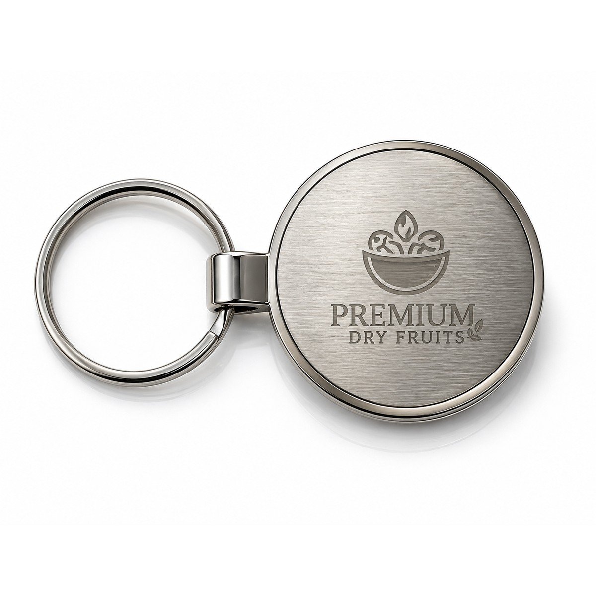 Round Metal Logo Keychain