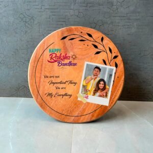 Personalised Photo Frame with Quote – Mango Wood Print, 6×8 & 8×8 | Custom Photo Gift