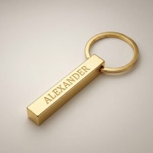 Personalized Metal Bar Keychain – Custom Name Engraved — gift-ready presentation suitable for special occasions