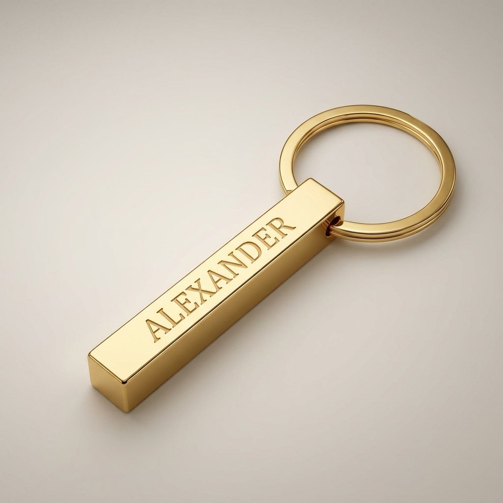 Personalized Metal Bar Keychain – Custom Name Engraved — gift-ready presentation suitable for special occasions