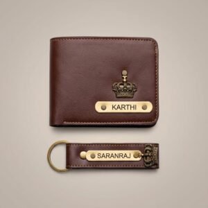 Personalized Men's Wallet and Keychain Combo — gift-ready presentation suitable for special occasions