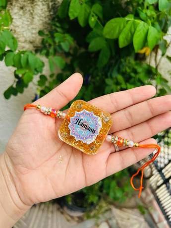 Personalised Resin Ladder Magnet Rakhi – Opens to Reveal 6 Photos, with Name - Image 2