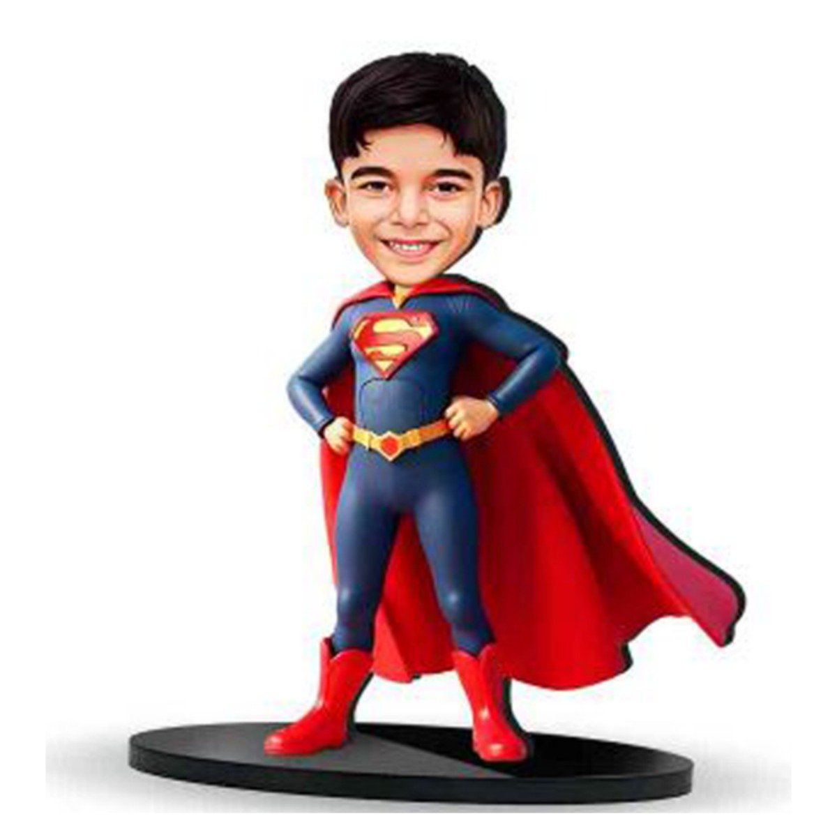 Customised Caricature – Caped Super Hero – Boy (Red Cape) design