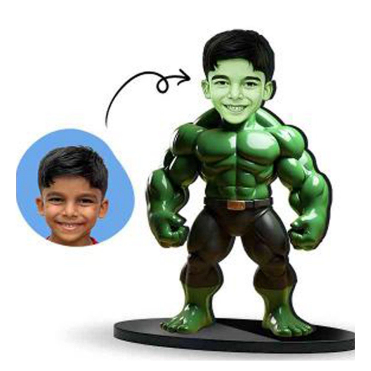 Customised Caricature – Green Giant Hero design