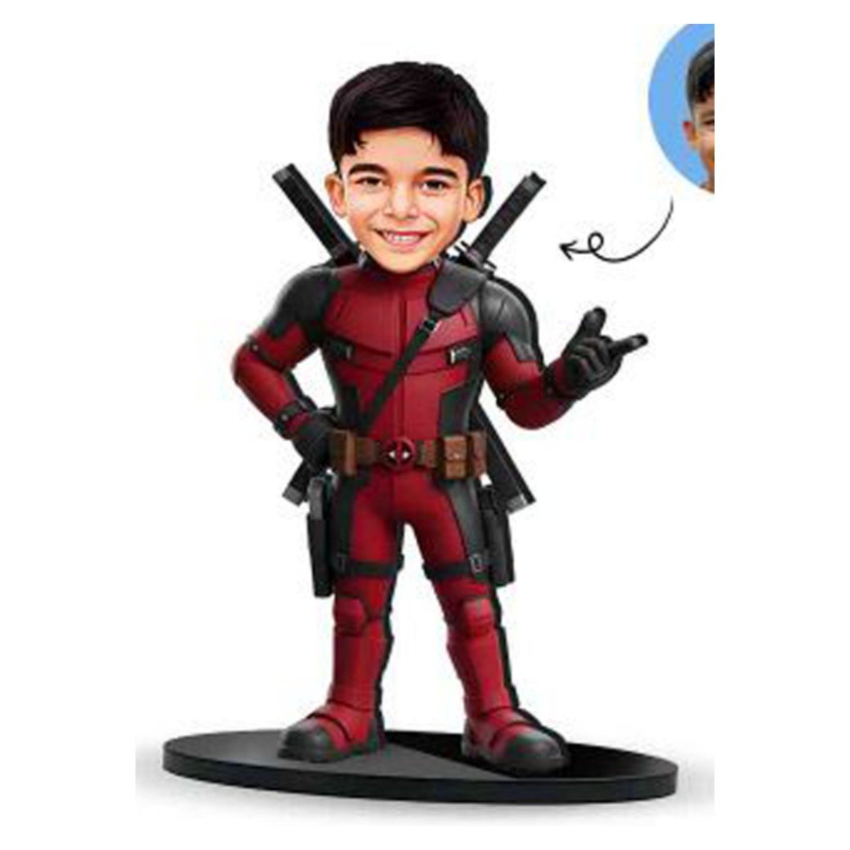 Customised Caricature – Red Mercenary Hero design