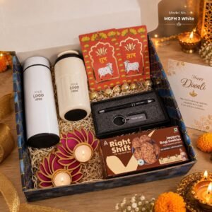 Diwali Gift Hamper – Steel Bottle with Dry Fruits & Diwali Wall Hanging