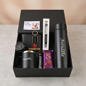 Personalised Men's Bottle, Mug, Watch, Pen & Perfume Gift Hamper — gift-ready presentation suitable for special occasions