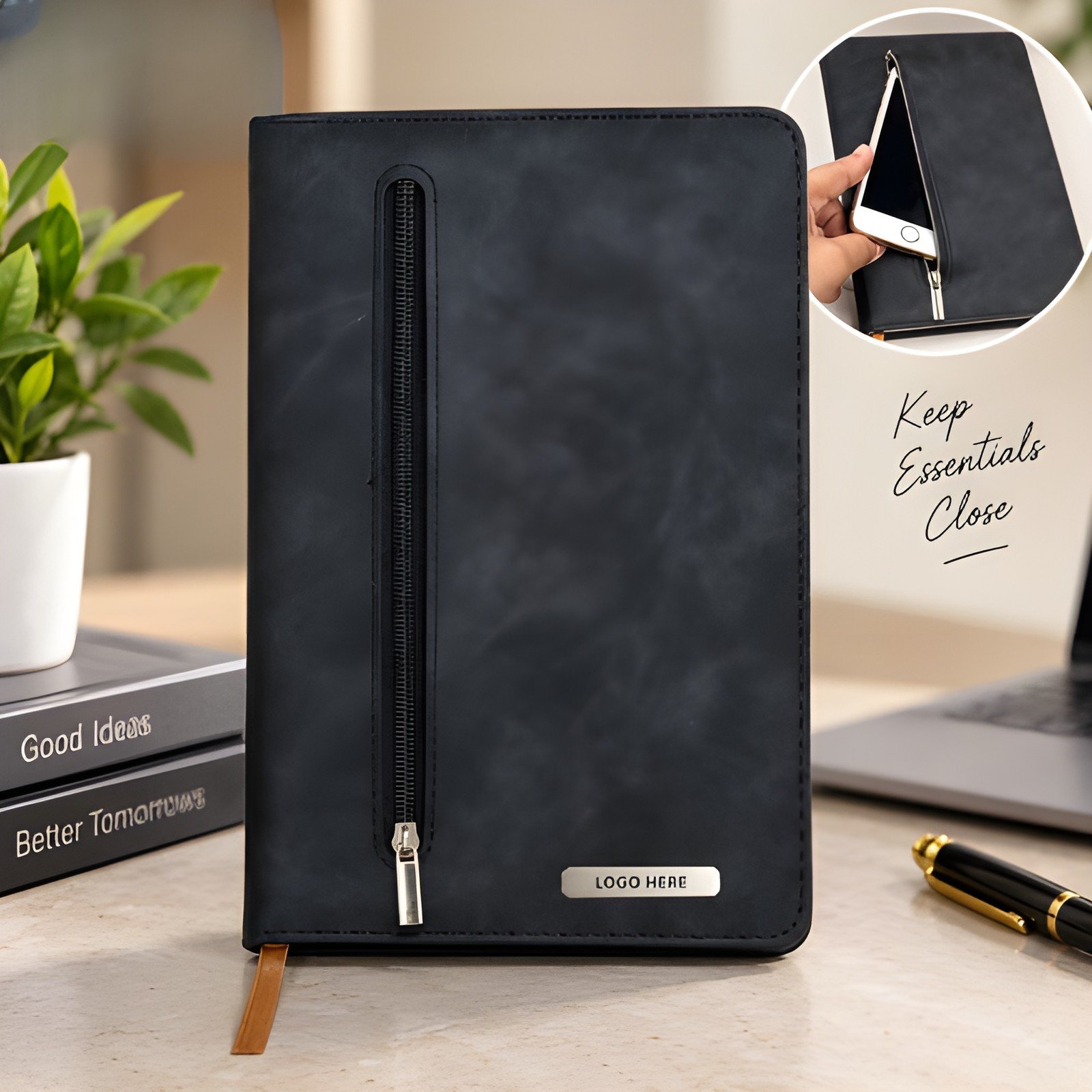 Customised Notebook with Name – Black