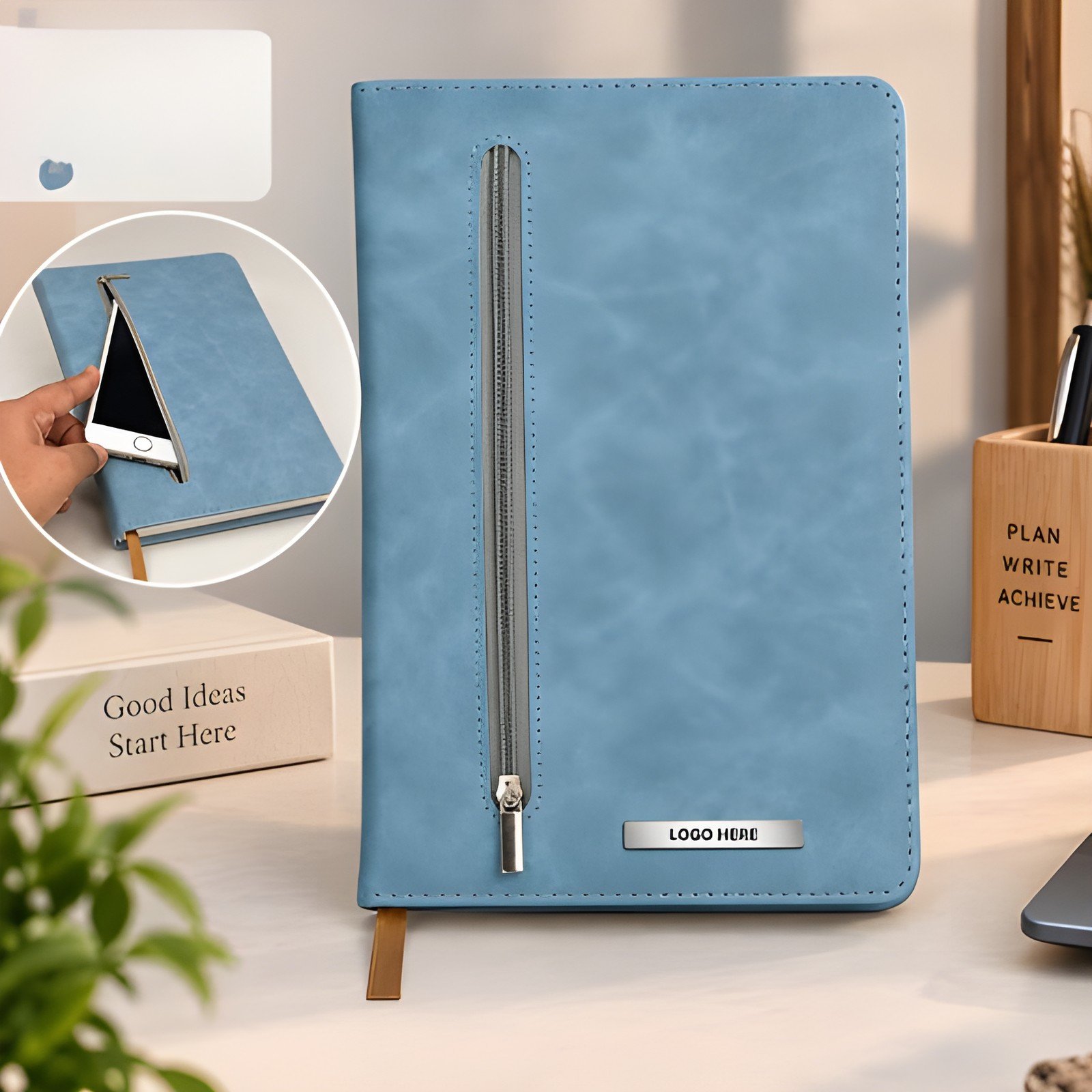 Customised Notebook with Name – Blue