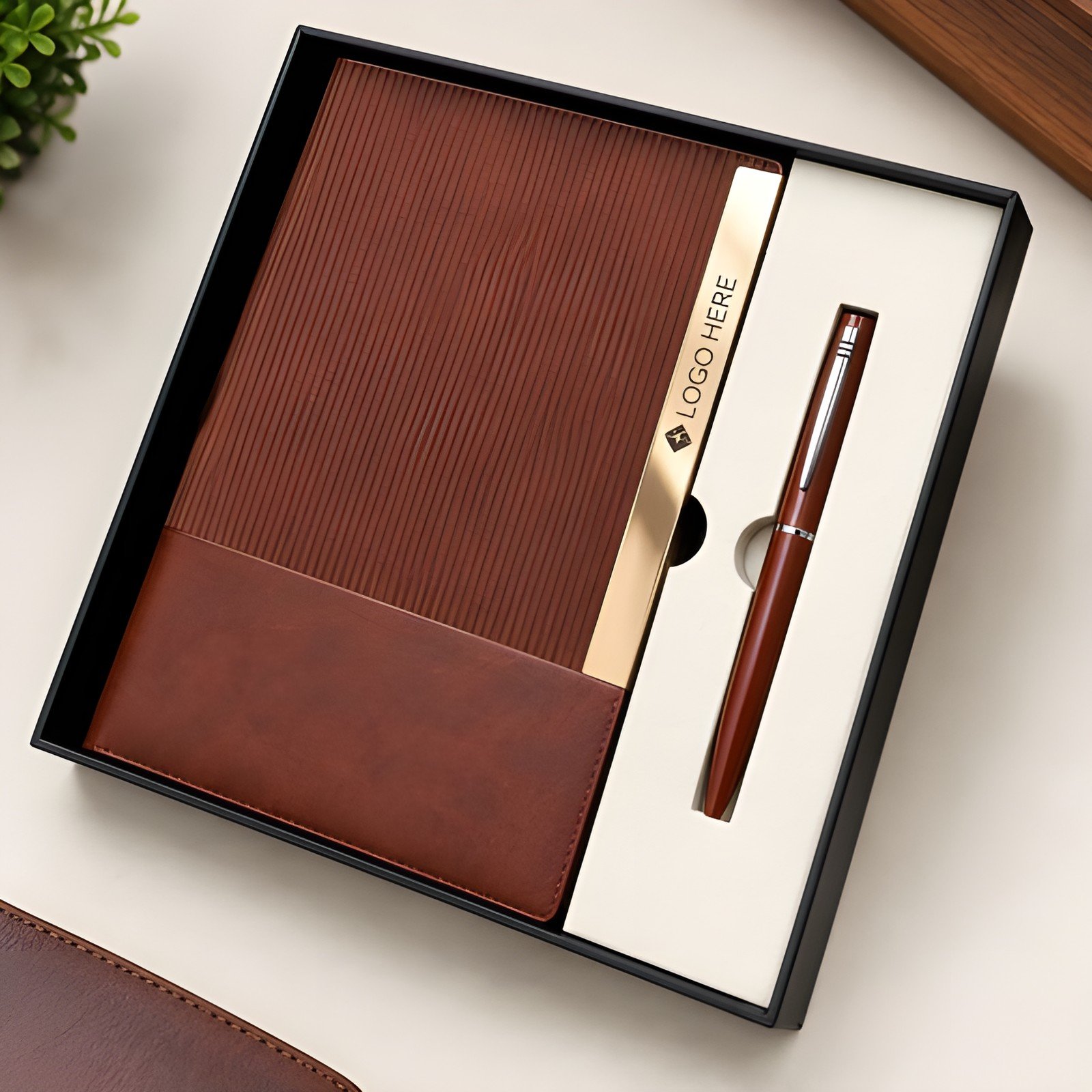 Diary Pen Gift Set – Brown