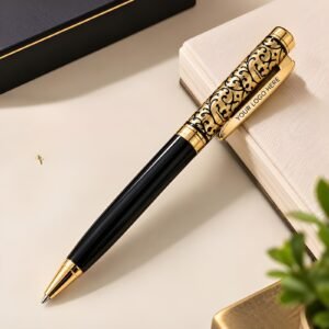 Luxury Pen with Name Engraved – Gold Pattern