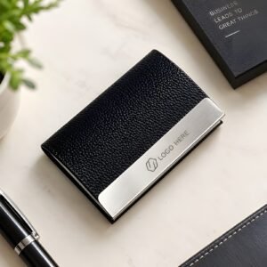 Card Holder with Name – Black