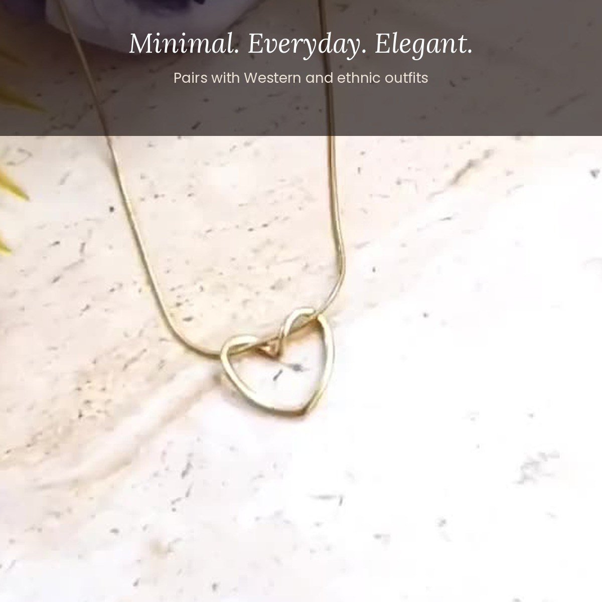 Promise heart pendant, gold-tone open heart necklace